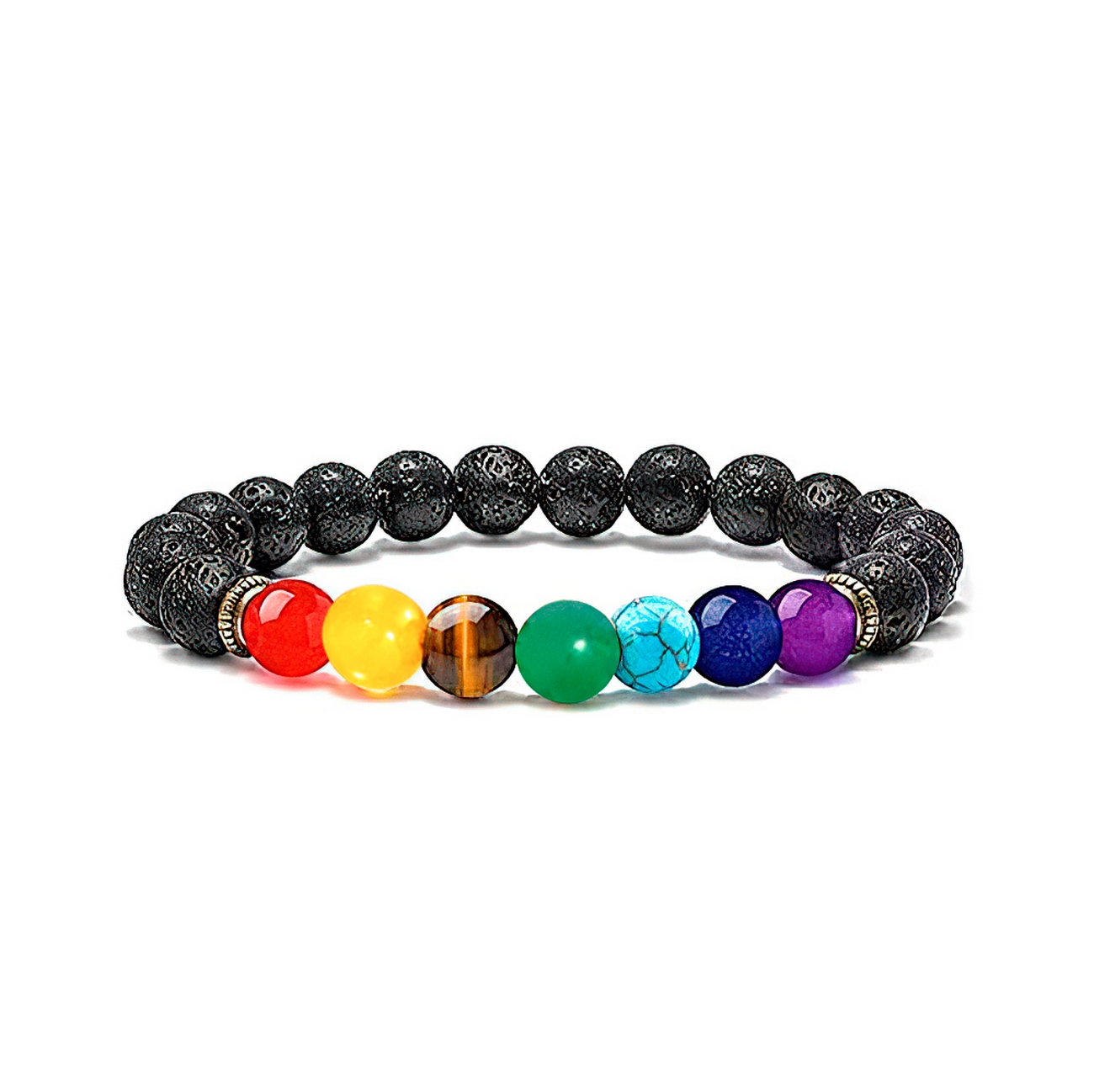 Pulsera Cuarzo 7 Chakras + Estuche